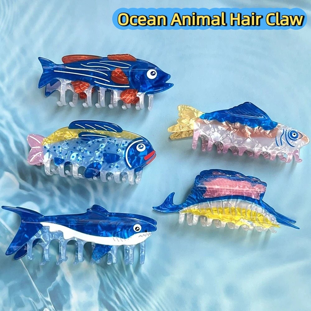 Hairpin Ocean Animal Hair Claw - The Korean Lifestyle 评论和价格