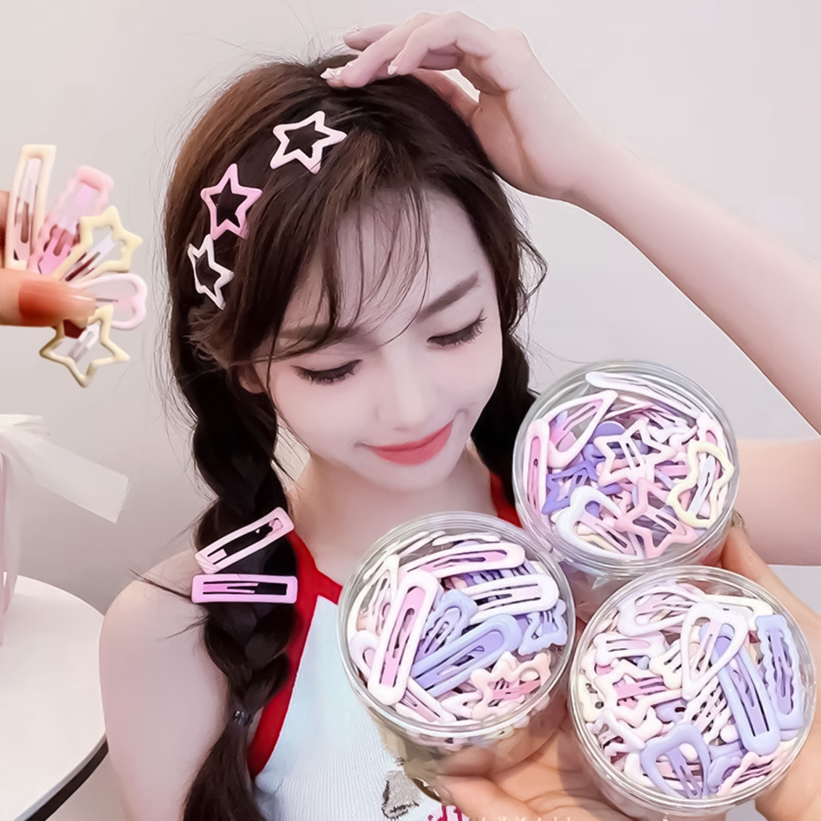 3PCS Sweet Style Headwear Pins - Korean Daily Lifestyle 评论和价格