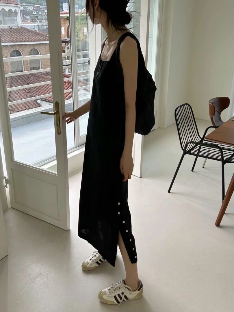 Versatile Simple Sleeveless Dr - Korean Daily Lifestyle 评论和价格